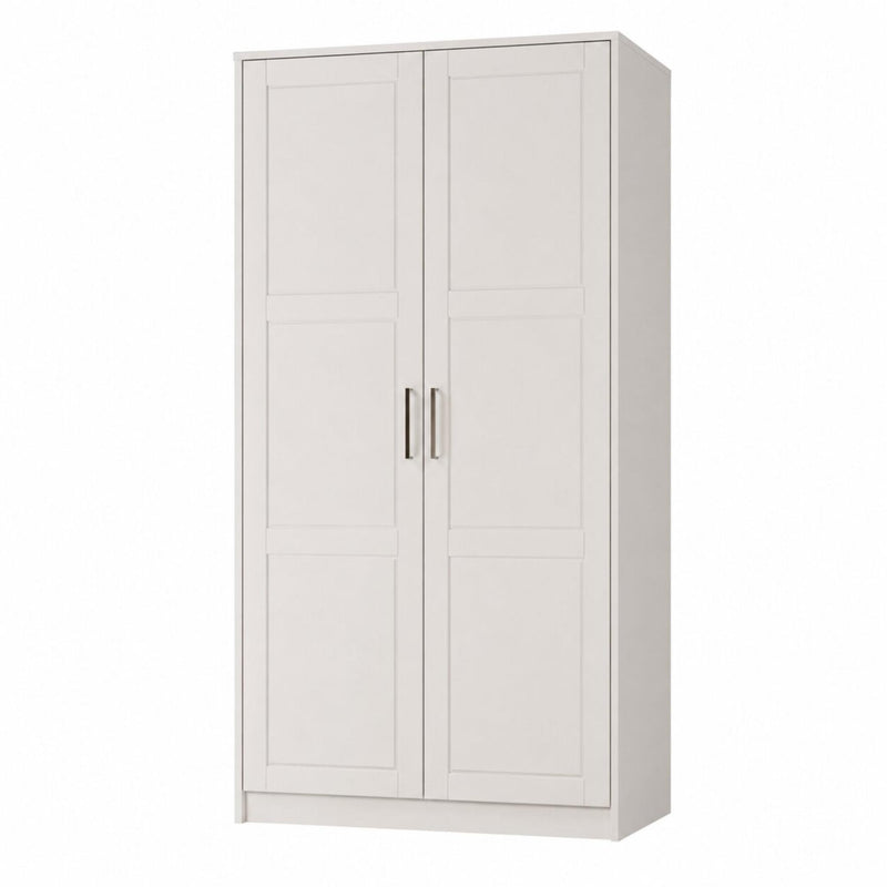 Solid Wood Two Door Combo Dresser - White