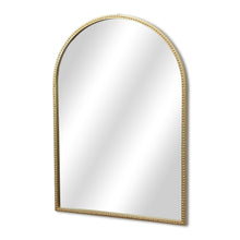 Load image into Gallery viewer, 34" Metal Beaded Arch Accent Mirror - Gold
