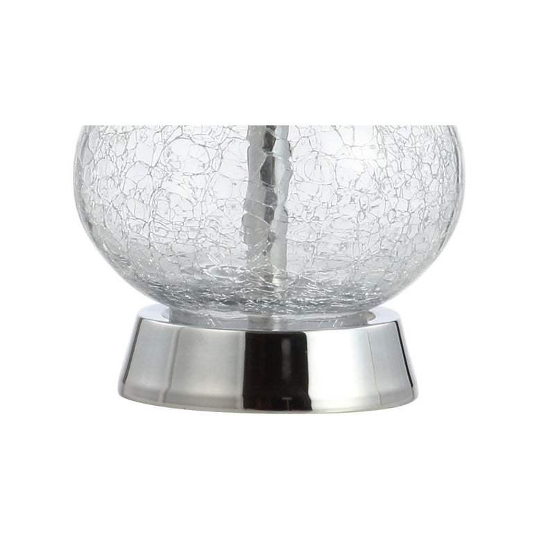 21" Gourd Table Lamp With Drum Shade - Clear
