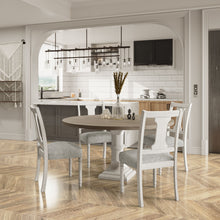 Load image into Gallery viewer, Tannen - Round 5 Piece Dining Table (Set of 5) - White And Gray
