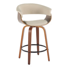 Load image into Gallery viewer, Vintage Mod - Mid Century Modern Fixed Height Counter Stool &amp; Swivel With Round Footrest (Set of 2)
