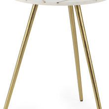 Load image into Gallery viewer, Stone And Metal Tray Table (605373) - White / Gold
