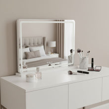 Load image into Gallery viewer, 23" Lighted Freestanding Frameless Makeup Shaving Tabletop Mirror - Clear
