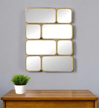 Load image into Gallery viewer, 32" Iron Framed Accent Mirror - Gold
