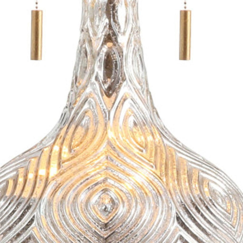 31" Novelty Table Lamp LED With Globe Shade - Silver