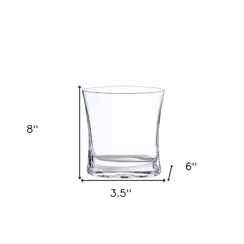 Mouth Blown Pocket Table Vase - Clear