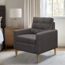 Load image into Gallery viewer, Tufted Back Accent Chair With Track Arm Silhouette - Gray
