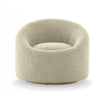 Load image into Gallery viewer, Polyester Solid Color Swivel Barrel Chair - Beige
