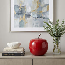 Load image into Gallery viewer, Decorative Apple Tabletop Sculpture (354656) - Red / Silver
