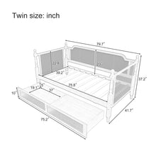 Load image into Gallery viewer, Traditional Style Rattan Daybed, No Box Spring Needed
