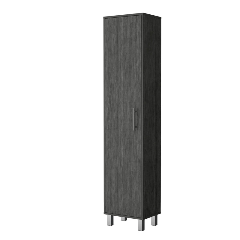 71" Wood Accent Cabinet With Single Door - Gray