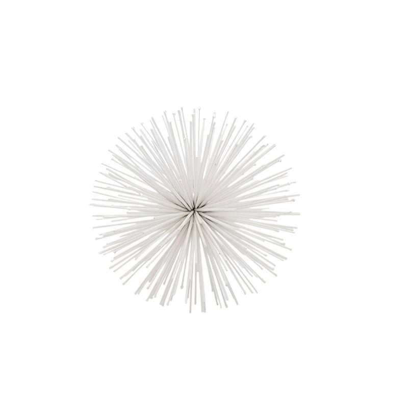 Decorative Spiky Sphere Tabletop Sculpture (Set of 2) - White