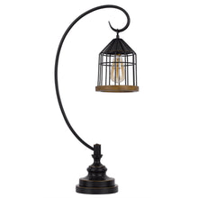 Load image into Gallery viewer, Metal Table Lamp With Bronze Cage Shade - Bronze
