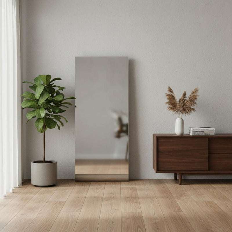 Leaning Frameless Accent Mirror Accent - Brown
