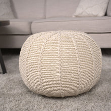Load image into Gallery viewer, Bordeaux - Knitted Round Pouf Ottoman And Floor Cushion
