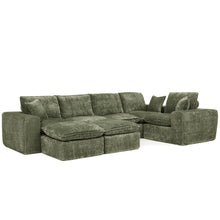 Load image into Gallery viewer, Sectional Sofa With Moveable Ottoman
