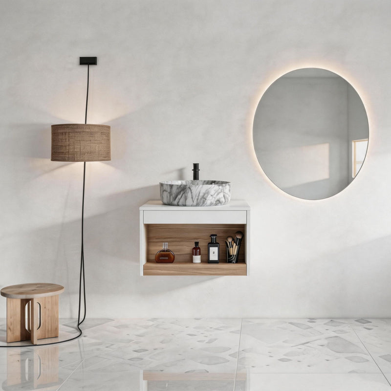 Floating Bathroom Vanity With Vessel Sink
