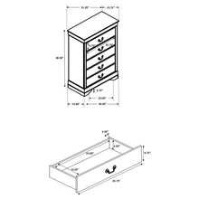 Load image into Gallery viewer, Janson - 5 Drawer Bedroom Chest - Cappuccino
