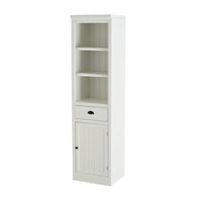 Load image into Gallery viewer, Retro Style 75'' Tall Display Shelf With Cabinet For Hallways Living Room Kitchen - White
