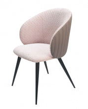 Load image into Gallery viewer, Upholstered Fabric Wing Back Dining Room Arm Chair - Cream
