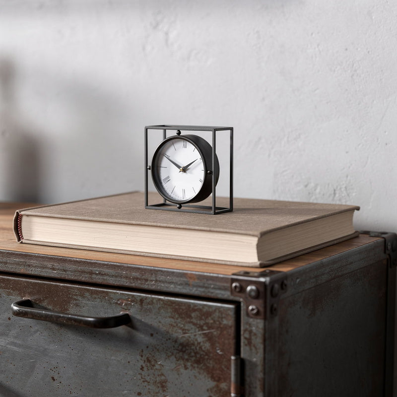 Table Clock - Black / Gold / White