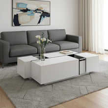 Load image into Gallery viewer, Extendable Coffee Table With Storage - White
