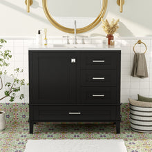 Load image into Gallery viewer, Bathroom Vanity, Modern Bathroom Cabinet With Sink Combo Set, Bathroom Storage Cabinet With A Soft Closing Door And 3 Drawers, Solid Wood Frame
