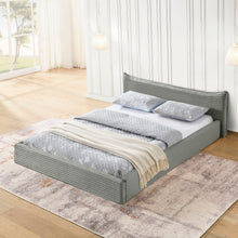 Load image into Gallery viewer, Modern Upholstered Bed Frame With Curved Headboard
