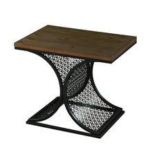 Load image into Gallery viewer, Wood And Iron End Table - Black
