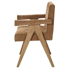 Load image into Gallery viewer, Zoey - Arm Chair (Set of 2) - Chocolate Chenille &amp; Oak
