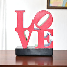 Load image into Gallery viewer, Love Tabletop Sculpture - Red / Blue / Red
