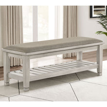Load image into Gallery viewer, Bench With Upholstery Design - Ivory
