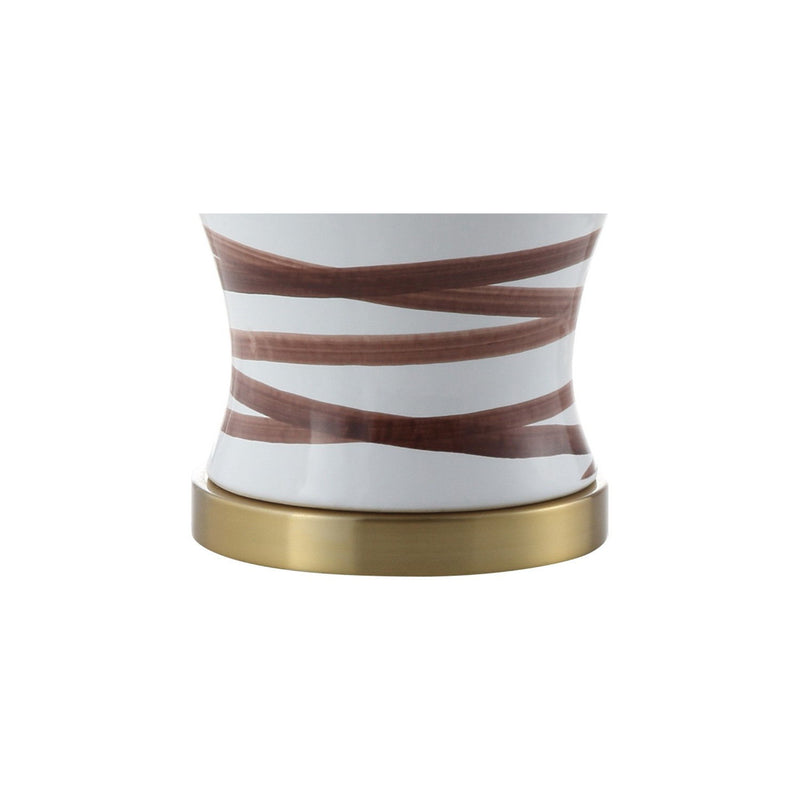 29" Novelty Table Lamp With Drum Shade - Brown