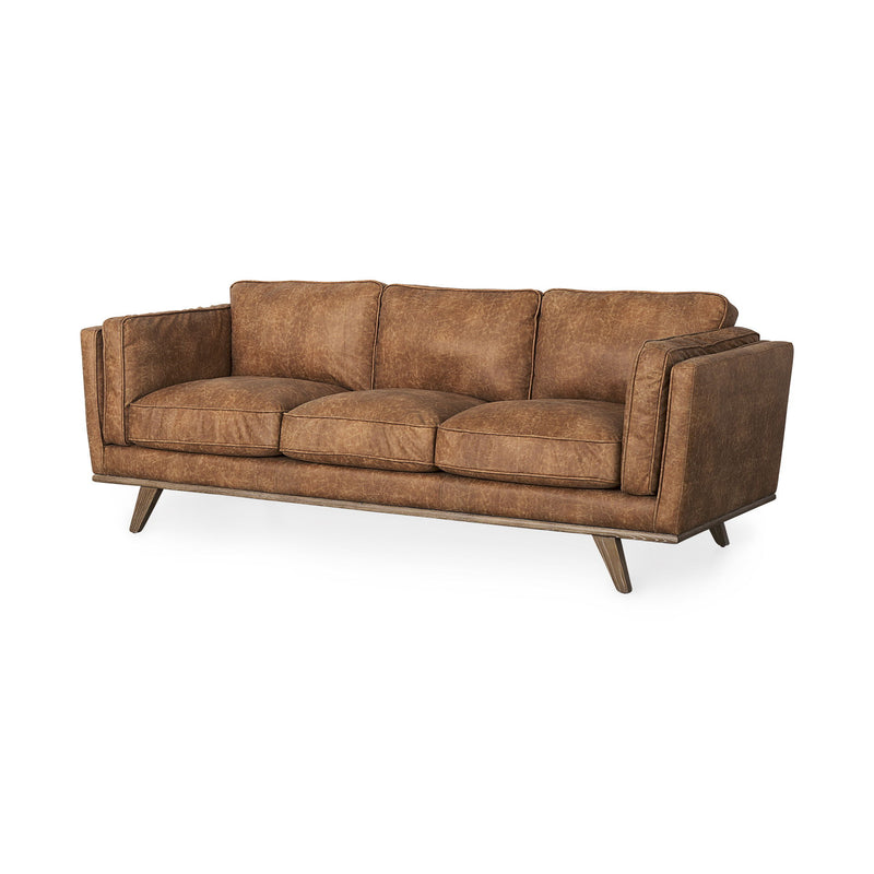 Leather Sofa - Brown