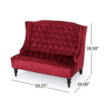 Load image into Gallery viewer, Nurturing - Upholstered Loveseat With Wing Back And Diamond Tufting
