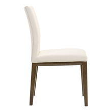 Load image into Gallery viewer, Upholstered Leather Dining Side Chairs (Set of 2) - White / Brown
