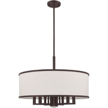 Load image into Gallery viewer, 20'' Seven Light Dimmable Chandelier With Shades - Bronze
