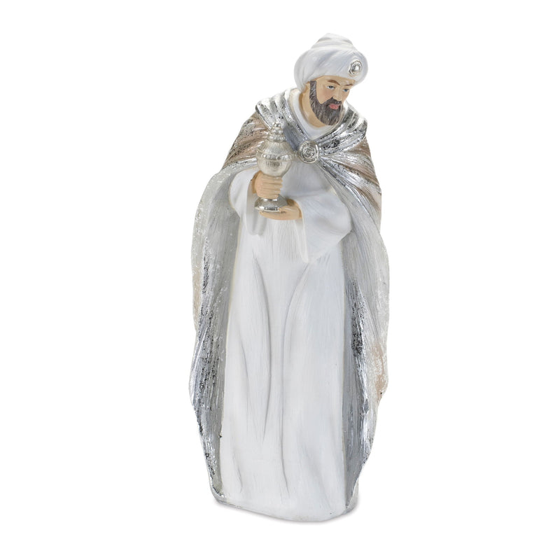 Christmas Nativity Figurines (Set of 6) - White / White