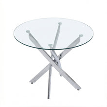Load image into Gallery viewer, Round Dining, Kitchen Table For Dining Room - Chrome
