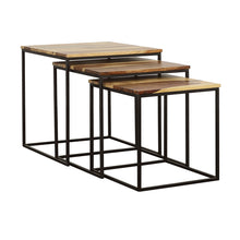 Load image into Gallery viewer, 3 Piece Nesting Design Table Set - Brown
