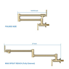 Load image into Gallery viewer, Modern Design Wall Mount Pot Filler Faucet Folding Stretchable
