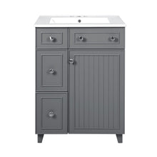 Load image into Gallery viewer, Transitional Style Bathroom Vanity Cabinet With Ceramic Sink
