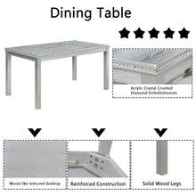 Load image into Gallery viewer, Dining Table Set With Crystal Decoration And Upholstered Chairs

