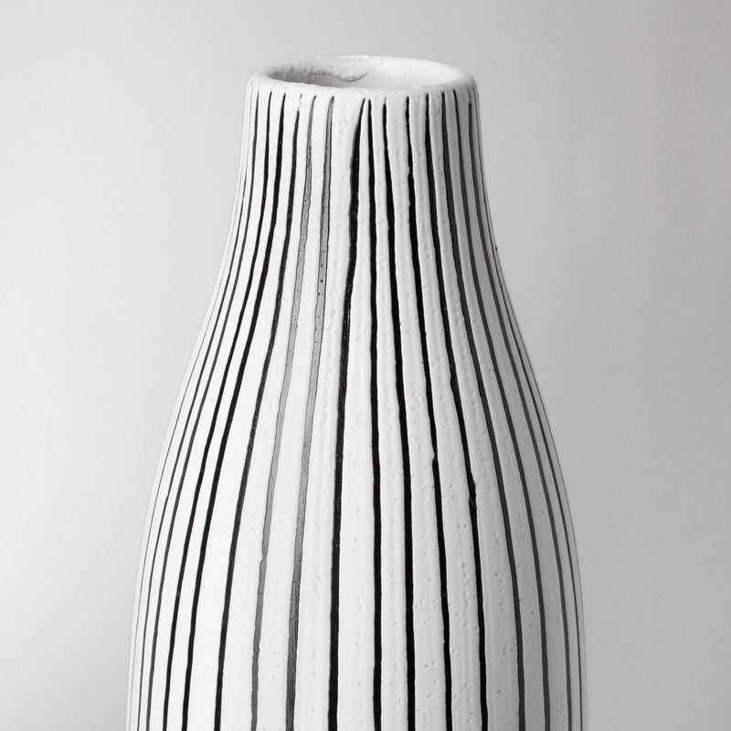 Abstract Cylinder Table Vase (397530) - Black / White