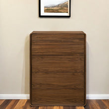 Load image into Gallery viewer, Wood Five Drawer Chest - Walnut
