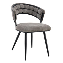 Load image into Gallery viewer, Velvet Metal Partially Open Back Dining Side Chairs (Set of 2) - Gray / Black
