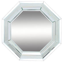 Load image into Gallery viewer, 28" Octagon Glass Framed Accent Mirror - Silver
