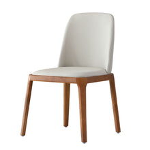 Load image into Gallery viewer, Modern Dining Chairs, Wooden Legs (Set of 2) - Gray
