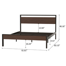 Load image into Gallery viewer, Ceres - Metal Bed With Wood Headboard &amp; Footboard
