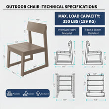 Load image into Gallery viewer, All Weather Patio Dining Chairs (Set of 2)
